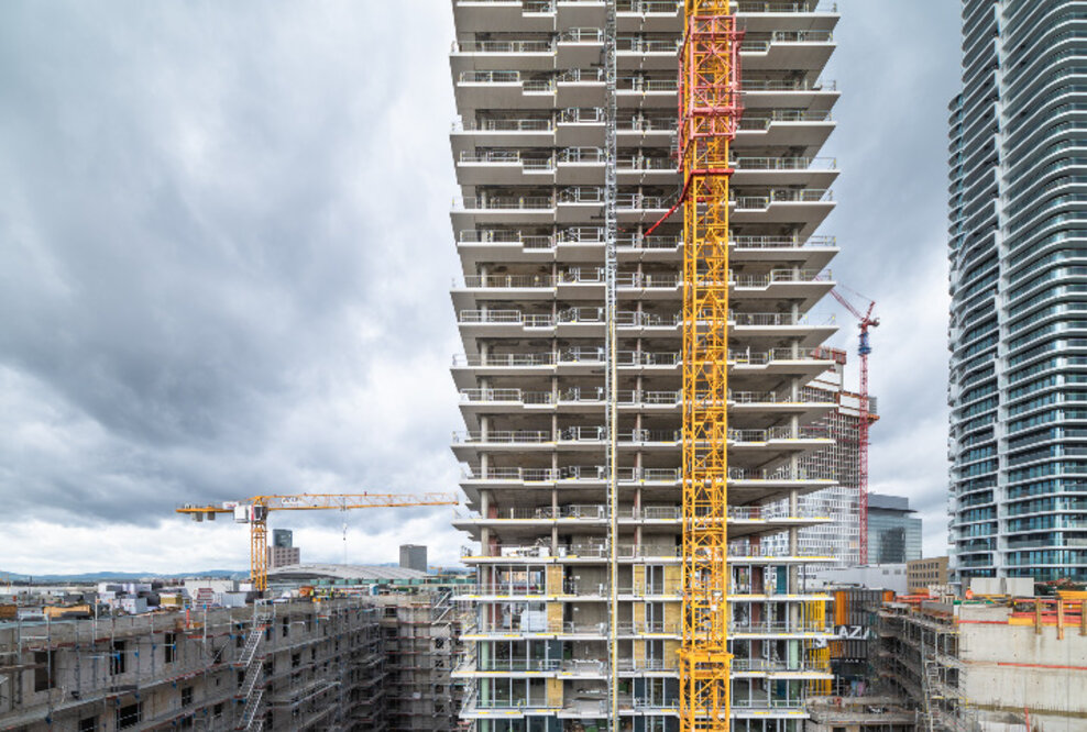 Richtfest für Eden Tower in Frankfurt - Erstes Wohnhochhaus in Frankfurt mit durchgehend begrünter Fassade