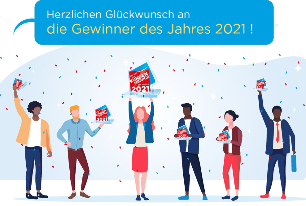 Wettbewerb „Gewählt zum Kundenservice des Jahres“ gibt Preisträger bekannt