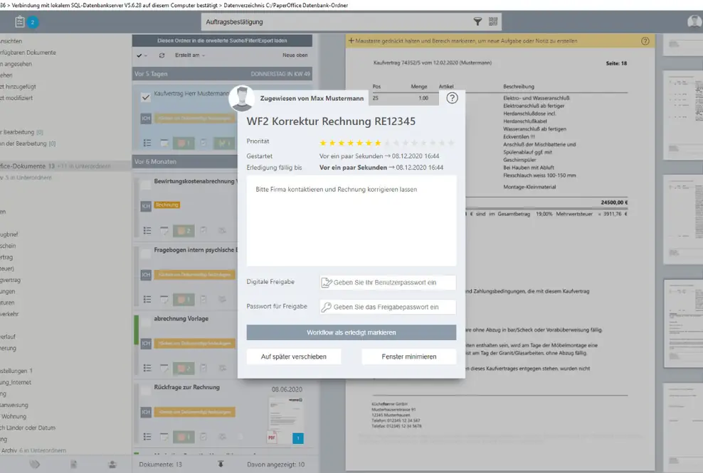 Digitale Workflow Funktionen für Ihr Unternehmen dank Dokumentenmanagement PaperOffice DMS