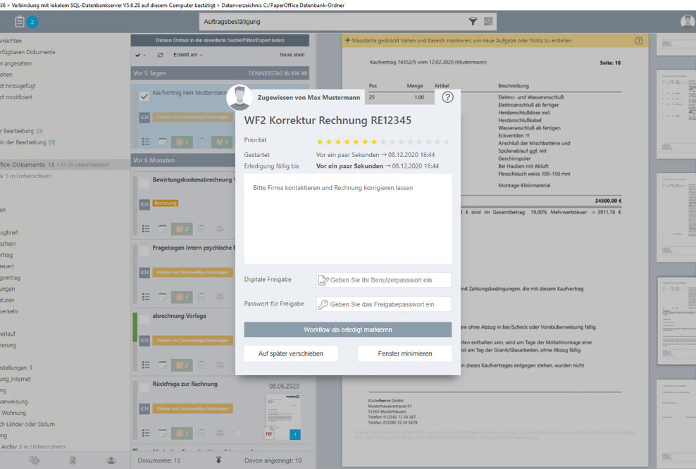 Digitale Workflow Funktionen für Ihr Unternehmen dank Dokumentenmanagement PaperOffice DMS
