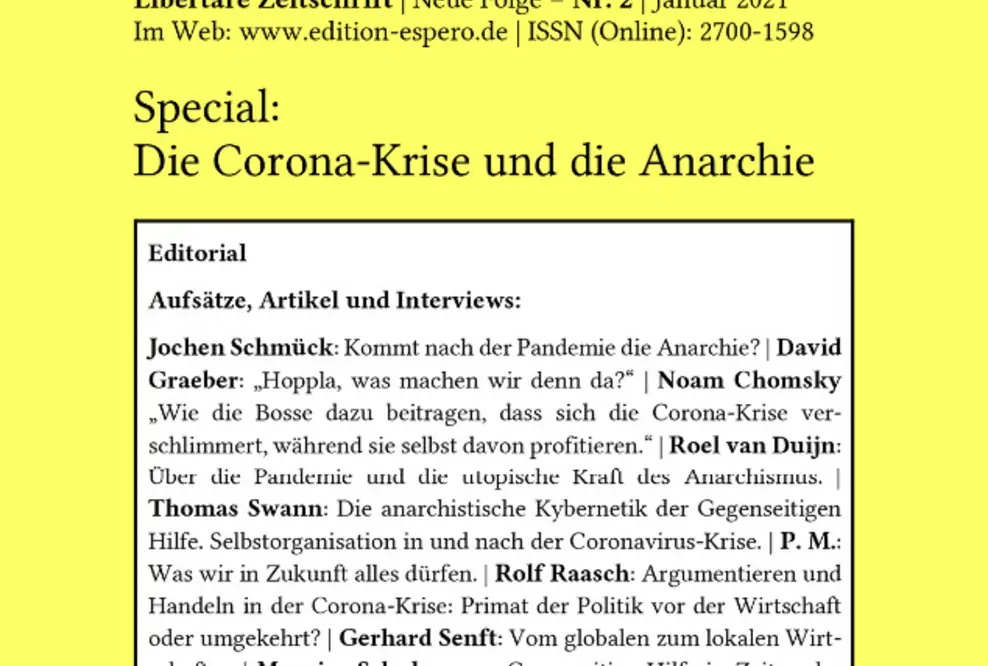 espero-Special: Die Corona-Krise und die Anarchie