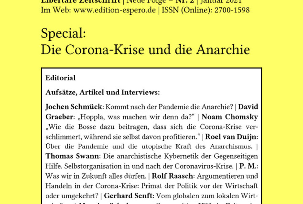 espero-Special: Die Corona-Krise und die Anarchie