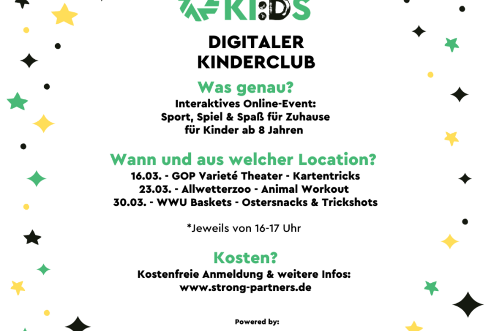 Langeweile im Lockdown - Der digitale Strong Kids Club des Sportanbieters Strong Partners aus Münster schafft Abhilfe