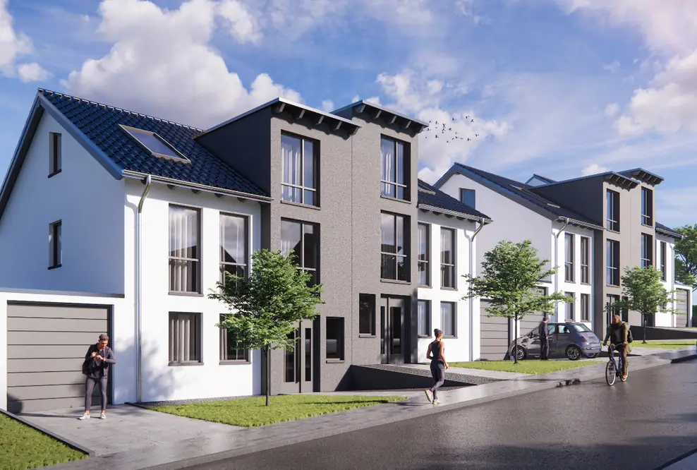 Neuer Wohnraum für Familien: KSK-Immobilien vermittelt vier Doppelhaushälften in Kürten-Biesfeld