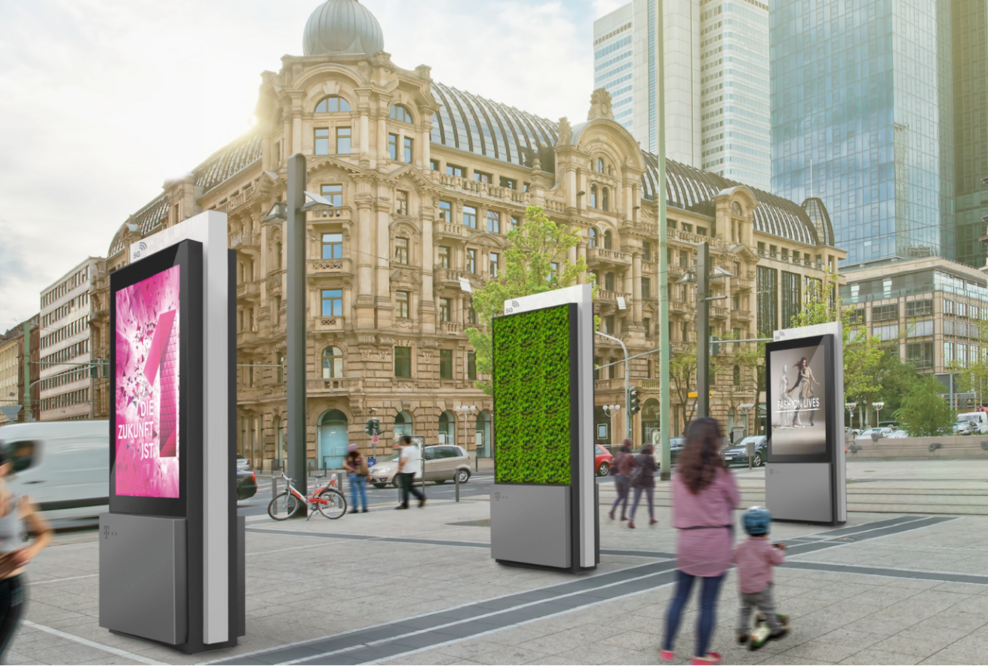 In der Stadt von morgen sorgt Werbung für sauberere Luft