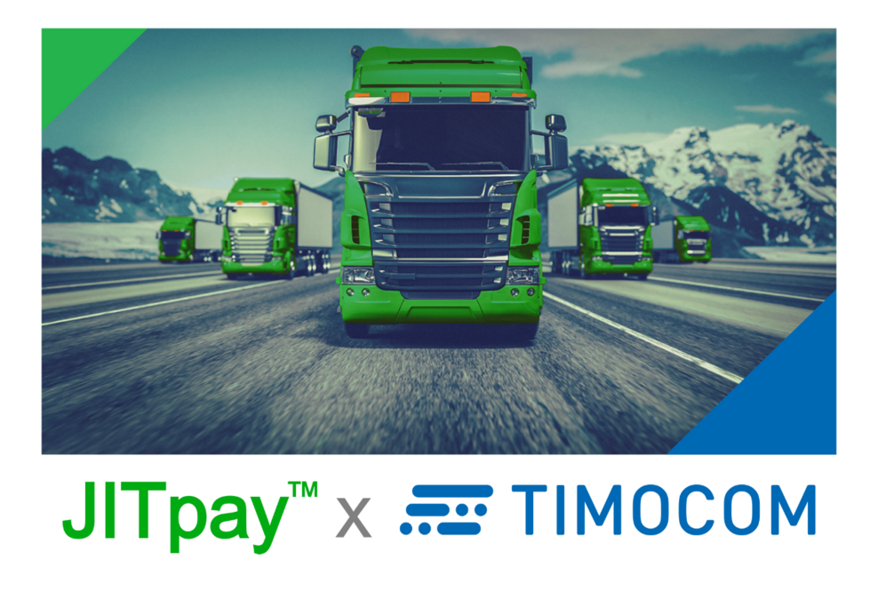 JITpay™ kooperiert mit TIMOCOM, dem Anbieter von Europas führender Fracht- und Laderaumbörse