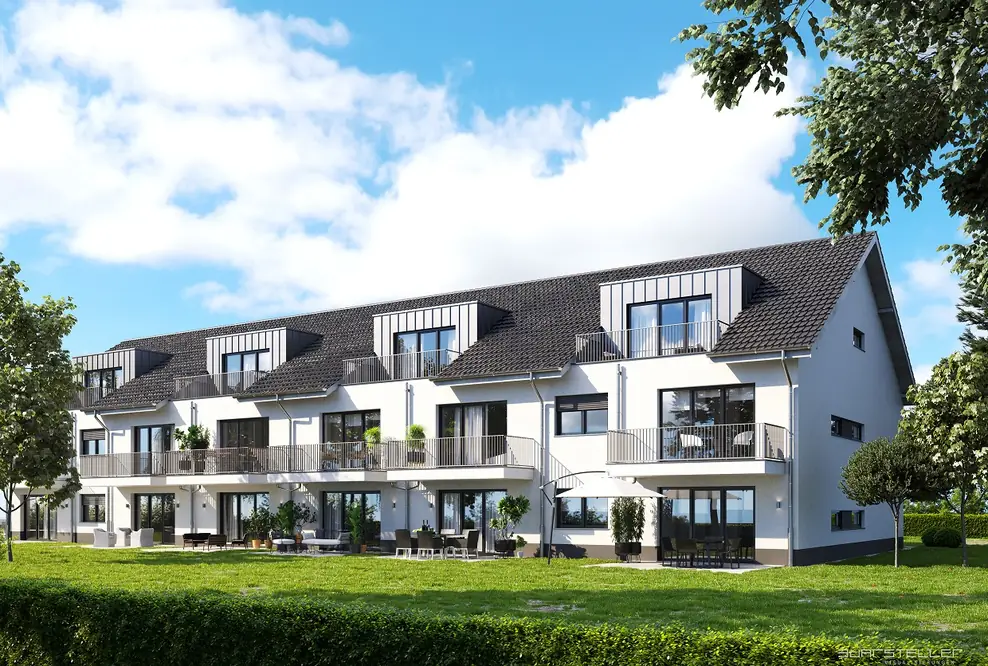 KSK-Immobilien hat zwei Mehrfamilienhäuser mit je acht Eigentumswohnungen des Neubauprojekts Spich Sixteen vermittelt