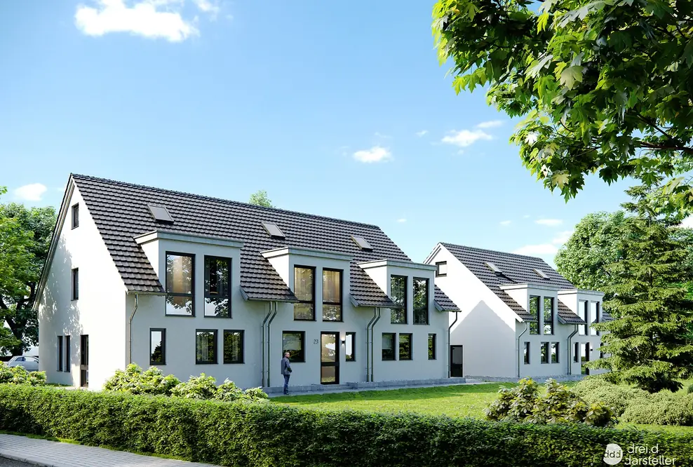 KSK-Immobilien vermittelt zwei Doppelhaushälften und drei Reihenhäuser in Hennef-Dondorf