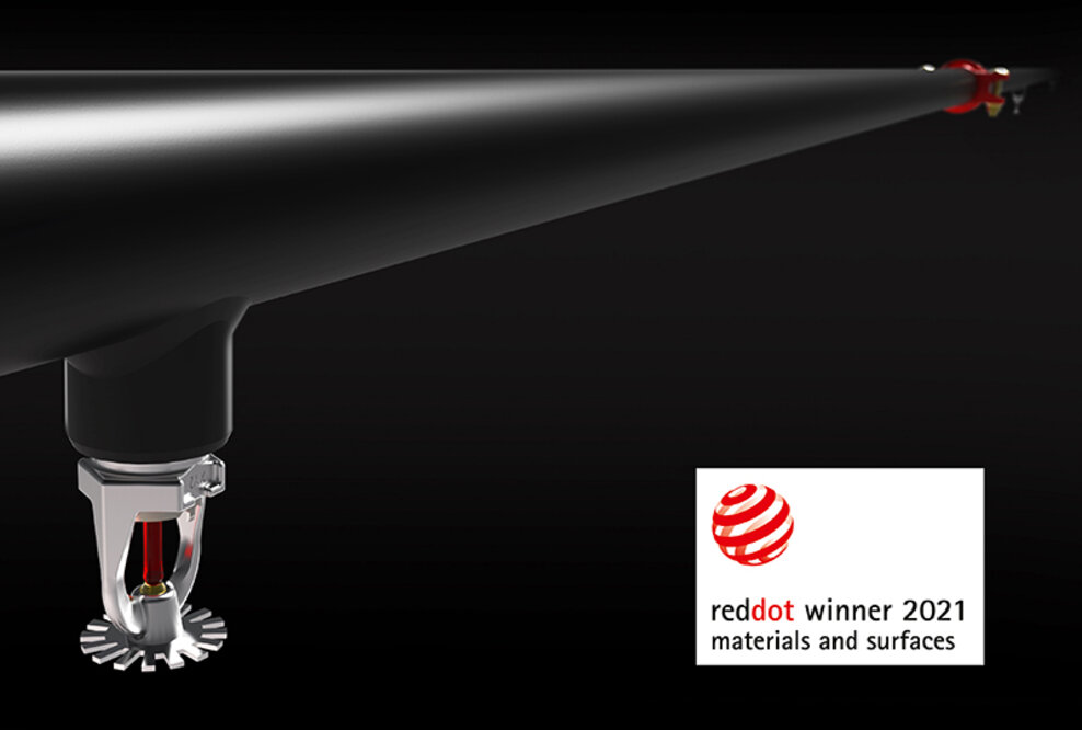 Minimax erhält Red Dot Award für polymerveredeltes Fendium Rohr