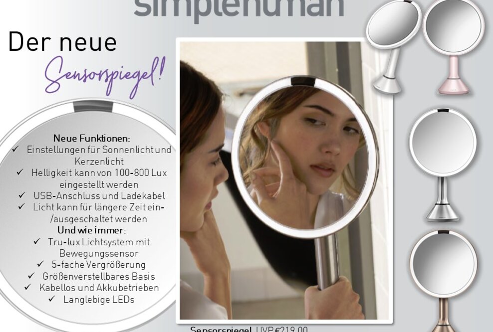 simplehuman – Die neue Generation des Sensorspiegels