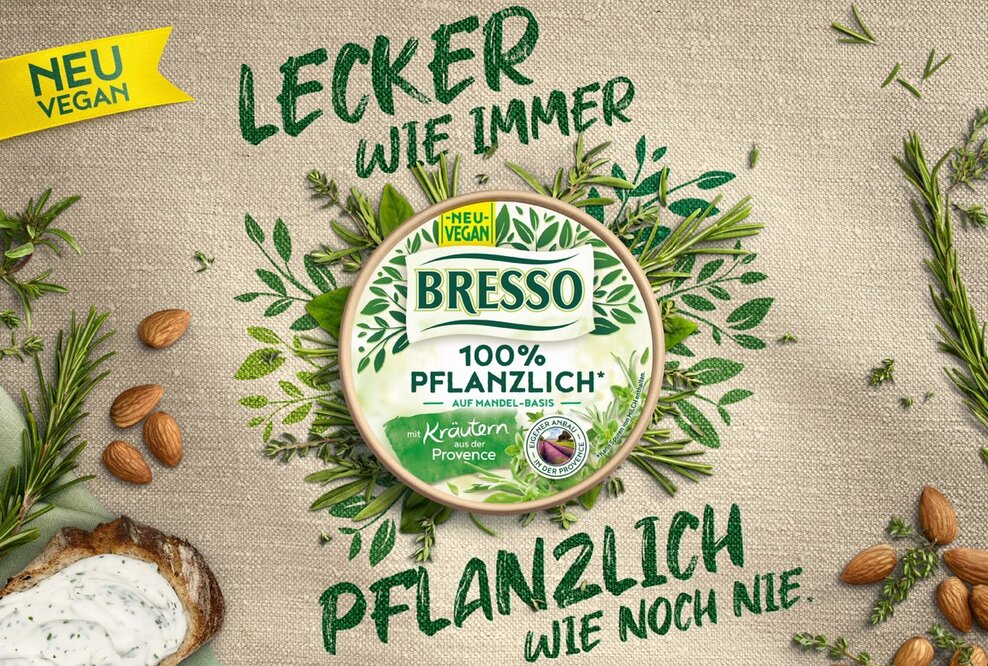BRESSO 100% PFLANZLICH: neu im Käseregal