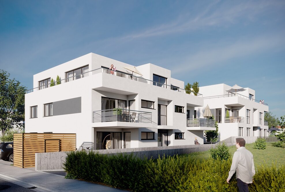 KSK-Immobilien hat zwei Mehrfamilienhäuser mit insgesamt elf Eigentumswohnungen des Neubauprojekts „Moderno“ vermittelt