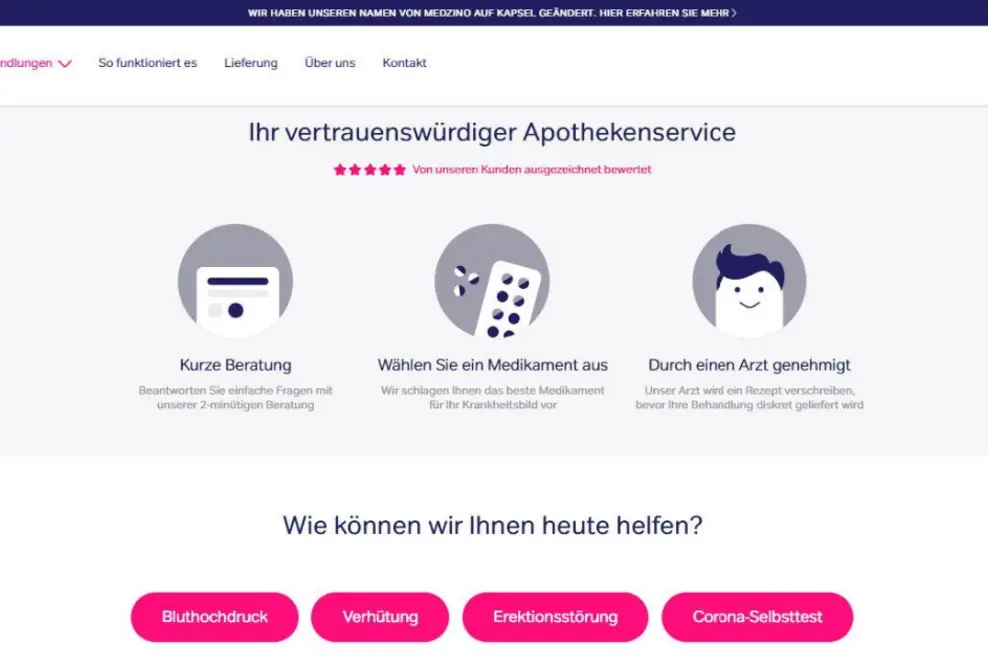 Online Arzt Dienst Medzino heißt jetzt Kaspel