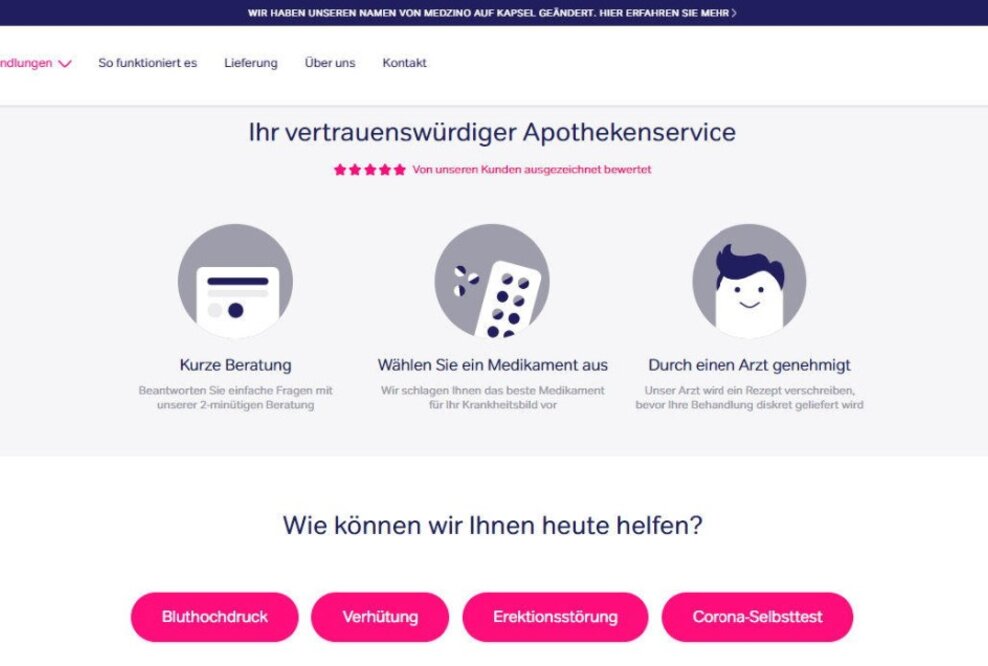 Online Arzt Dienst Medzino heißt jetzt Kaspel