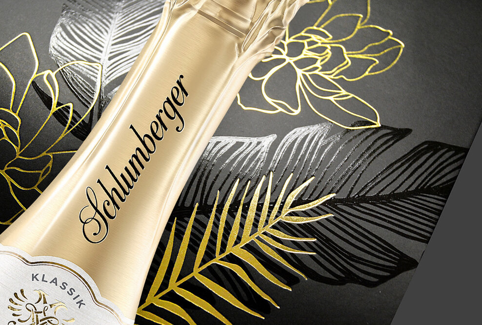 Ein Knaller in Sachen Veredelung - Karl Knauer entwickelt Geschenkverpackung für Schlumberger Sekt