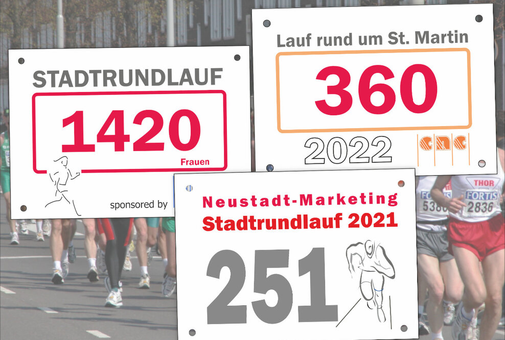 Startnummern aus biologisch abbaubarem Spezialpapier