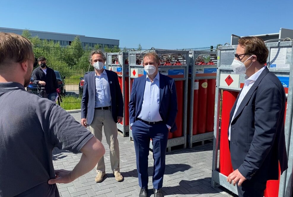 Wasserstoffwoche startet: Umweltsenator Kerstan besucht mySMARTLife-Förderprojekt in Bergedorf