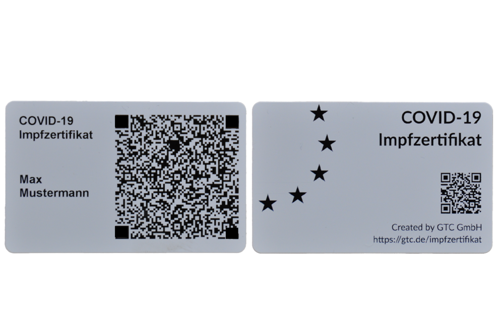 Impfzertifikat im Scheckkartenformat - Impfnachweis auch ohne Handy