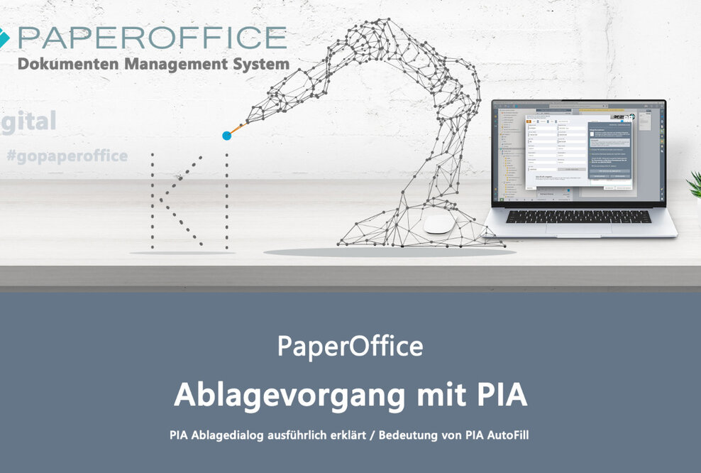 PaperOffice DMS, automatisierte Dokumenten Ablage mit KI PIA