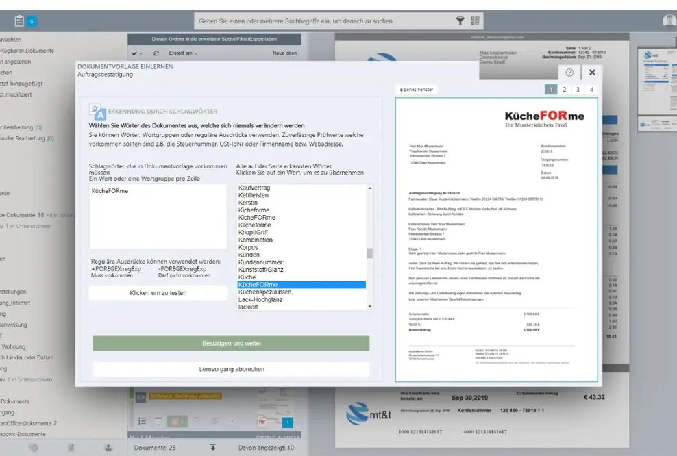PaperOffice DMS, automatisierte Dokumenten Ablage mit KI PIA