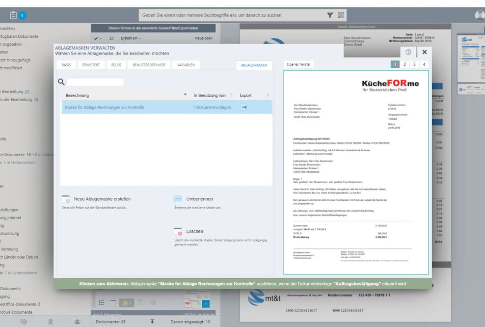 PaperOffice DMS, automatisierte Dokumenten Ablage mit KI PIA