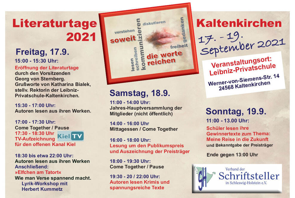 Literaturtage in Kaltenkirchen mit Schülerwettbewerb