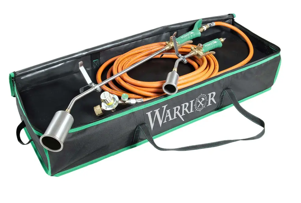 Wertvolles Werkzeug einfach perfekt transportiert – mit der Brennertasche WARRIOR von PERKEO