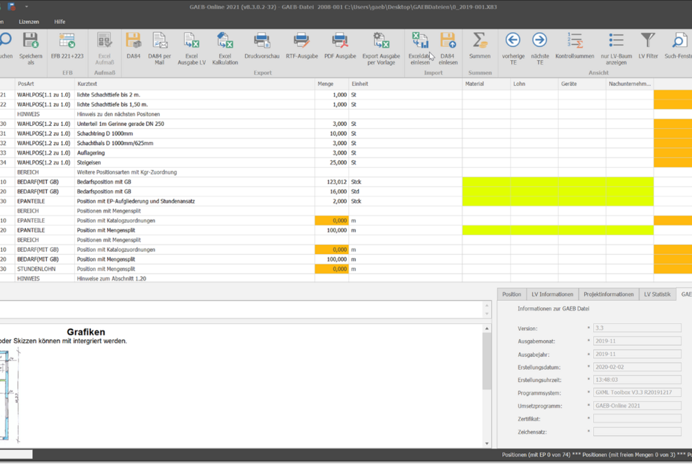GAEB-Online 2021 und Excel – eine unschlagbare Verbindung für effizientes Arbeiten