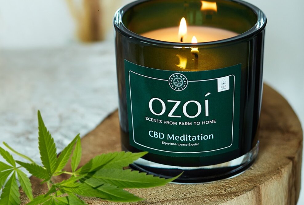 Zur Entspannung: Duftkerzen mit natürlichem CBD von OZOÍ
