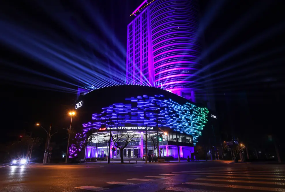 Futuristisch: Das neue House of Progress von Audi in Shanghai.