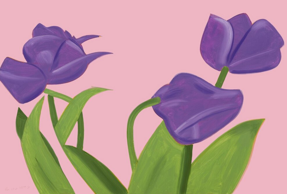 Alex Katz Flowers Portfolio Purple Tulips