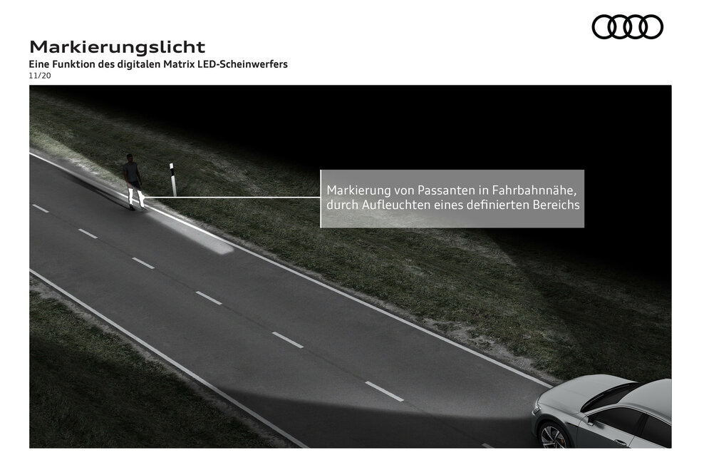 Die Lichtangebote des Audi e-tron GT