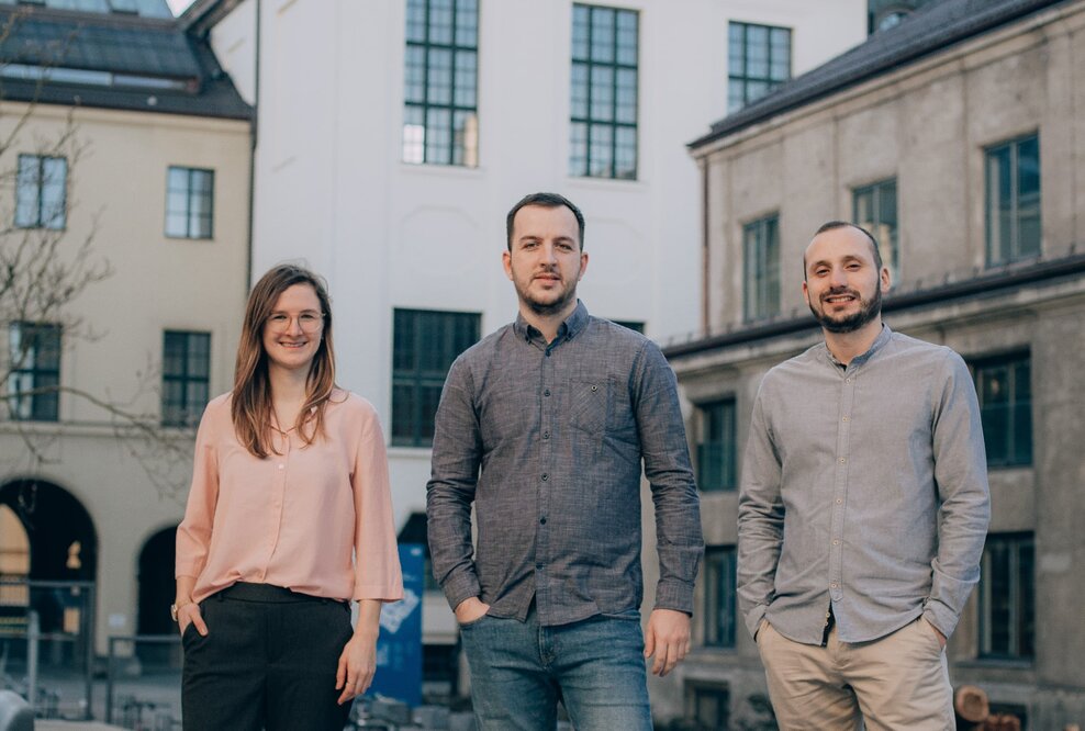 Die Gruünder:innen (von links): Ulrike Jehle, Majk Shkurti, Elias Pajares