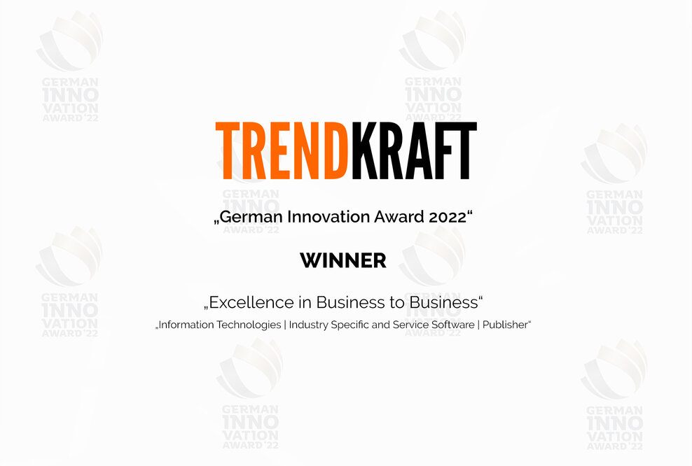 German Innovation Award 2022 - Winner - Excellence in Business to Business