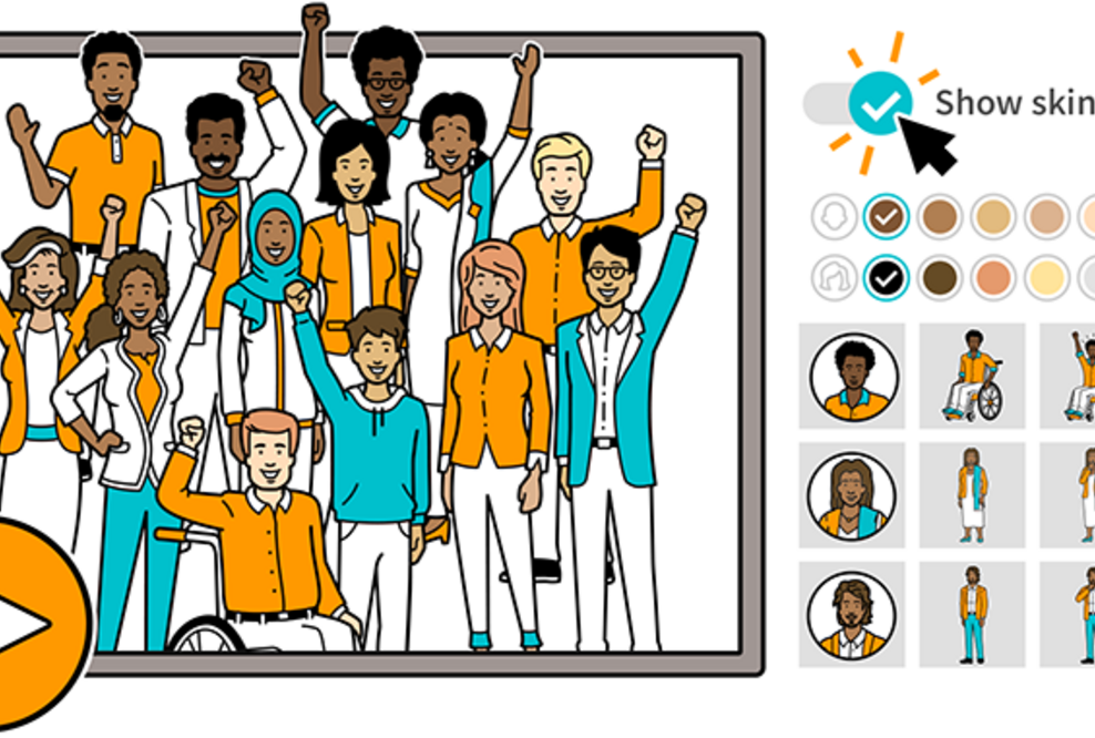 Der simpleshow video maker fügt Videos jetzt automatisch diverse Charaktere hinzu