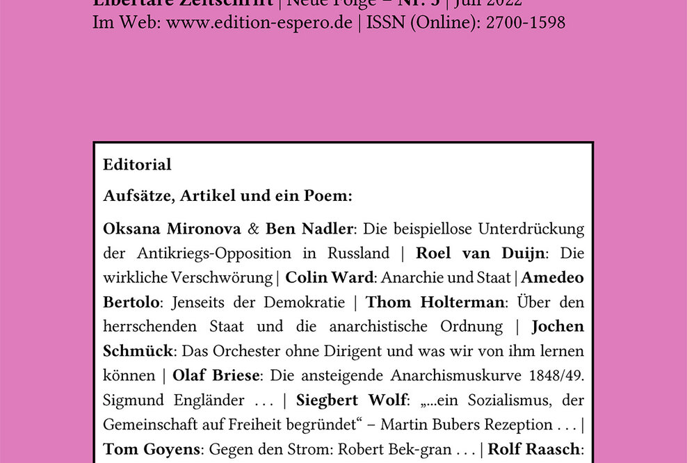 espero, Nr. 5 - die neue Sommerausgabe 2022 