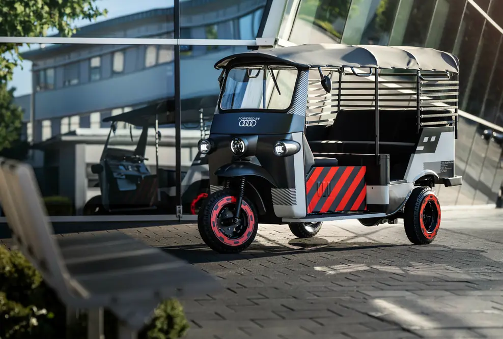 Second-Life-Anwendung: Audi e-tron Batteriemodule elektrifizieren Rikschas in Indien