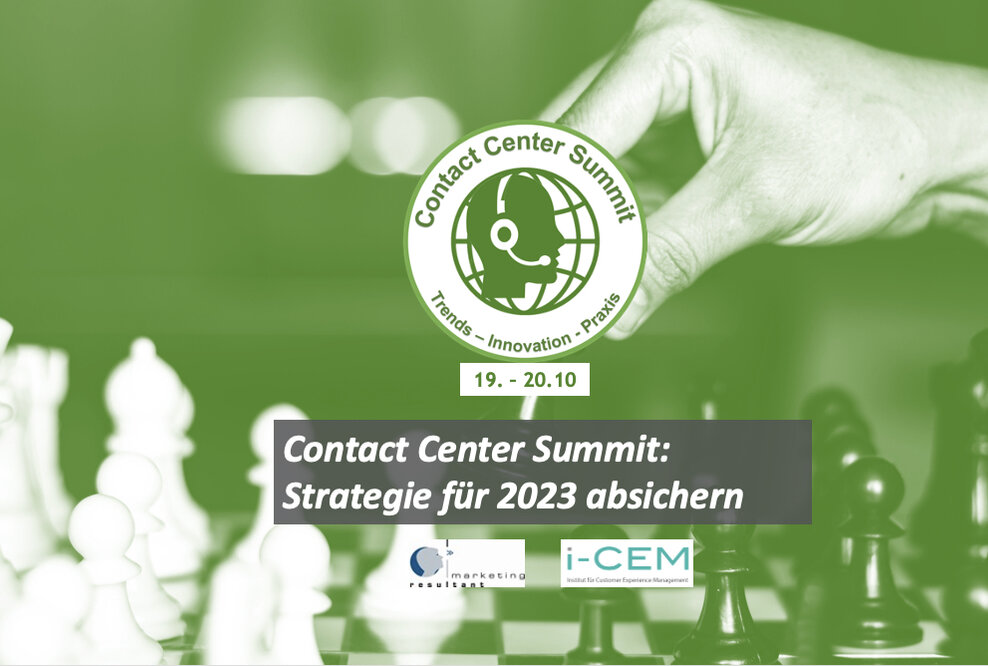 Contact Center Summit 2022 - Das virtuelle Event für Entscheider