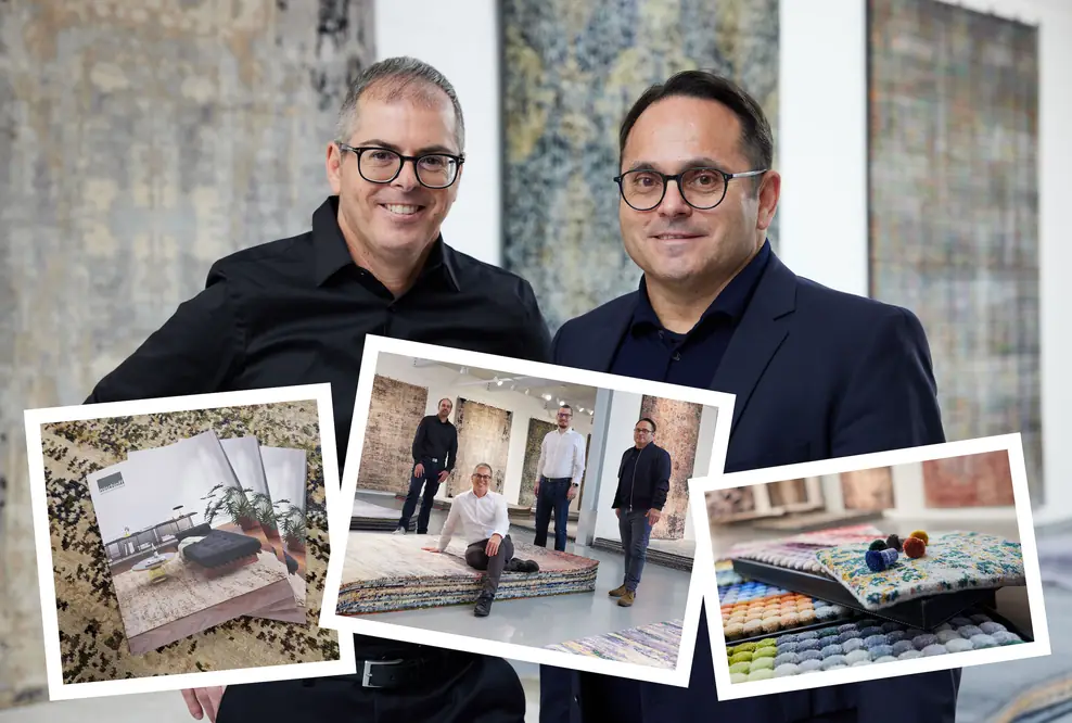 Die Designer und Geschäftsführer der Mischioff AG, Sascha und Dani Misio, präsentieren stolz den neuen Gesamtkatalog.