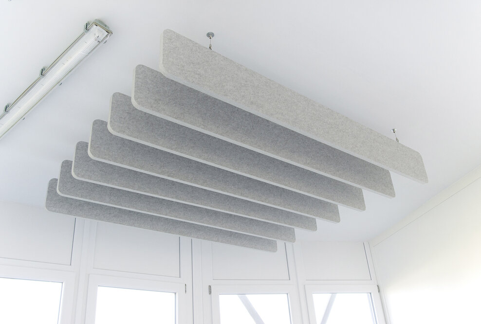 SONATECH® pure Deckenelement Baffel in hellgraumeliert 0,24 x 2m 