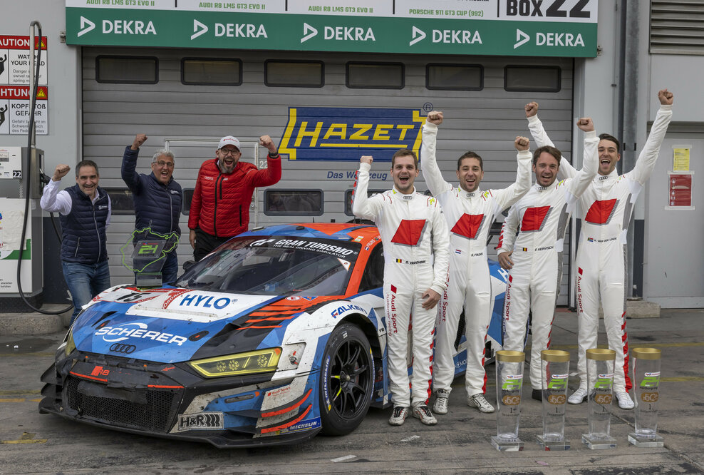 24h Nürburgring 2022 - Christian Scherer, Ernst Moser, Chris Reinke, Dries Vanthoor, Robin Frijns, Frédéric Vervisch, Kelvin van der Linde