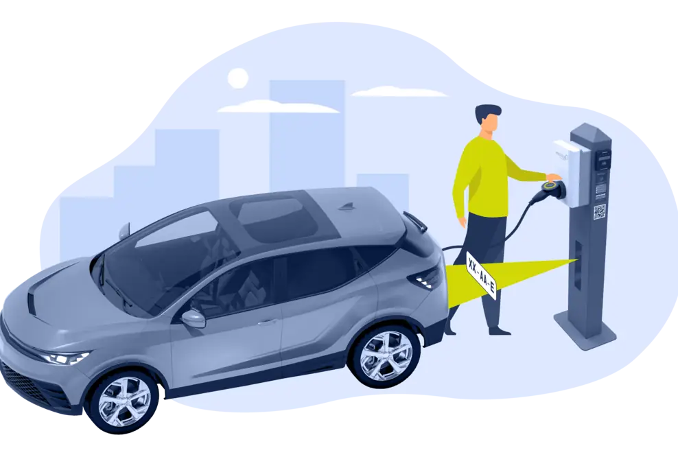 Illustration der E-Ladesäulen von Avantpark