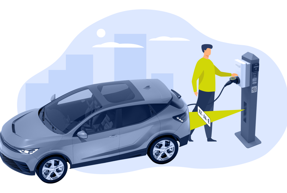 Illustration der E-Ladesäulen von Avantpark