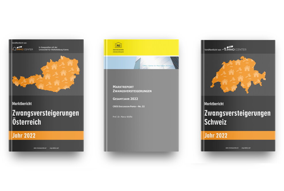 Zwangsversteigerungen 2022: Studien für Deutschland, Österreich und der Schweiz