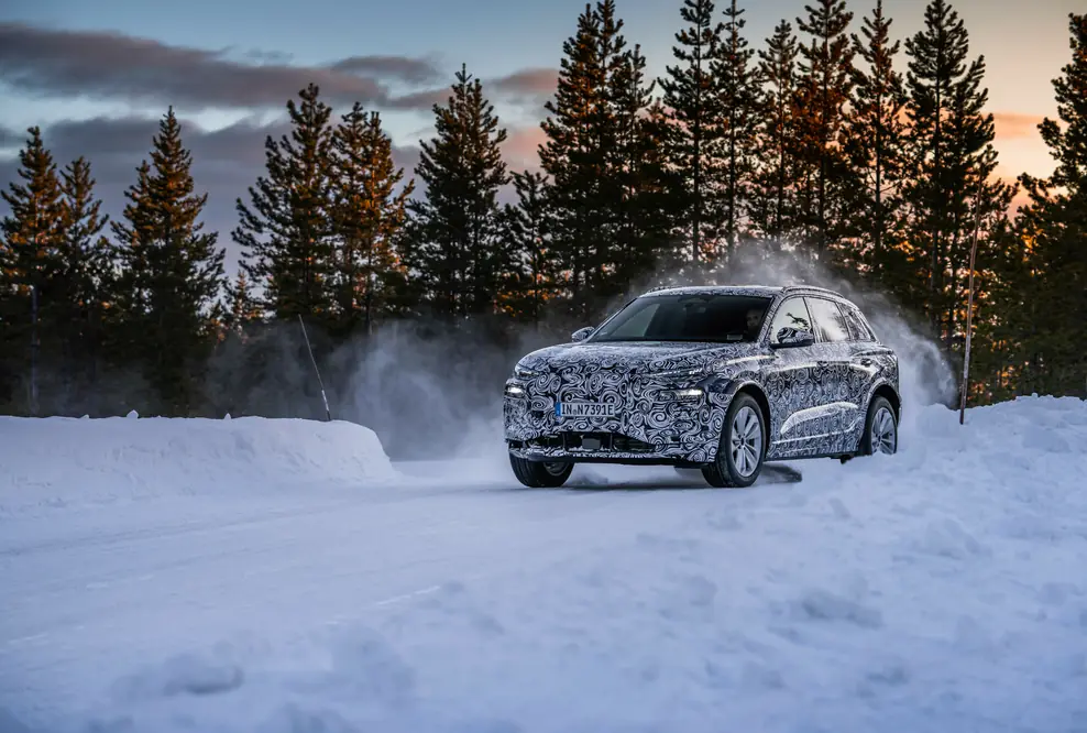 Eine überlegene Traktion ist typisch für Audi und den Q6 e-tron Prototyp.