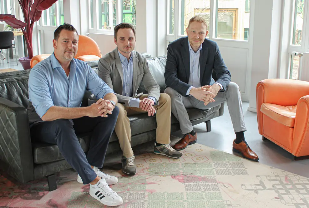 Von links: Daniel Höhnke (Director of Growth), Marten Lehmann (CEO webweit part of Strix Group), Florian Borchers (COO webweit part of Strix Group)