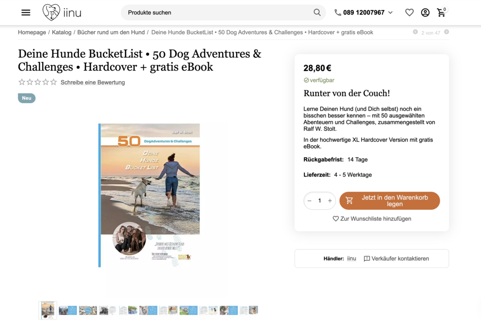 iinu.de Webshop - Buchcover by SalzHund Medienverlag