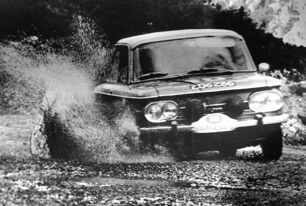 Der NSU TT im Renneinsatz bei der Rallye Akropolis.