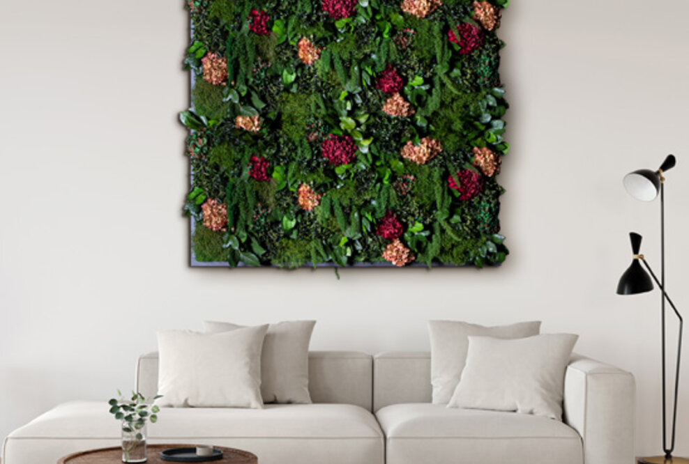 Wandgärten mit Hortensien & Dschungelpflanzen