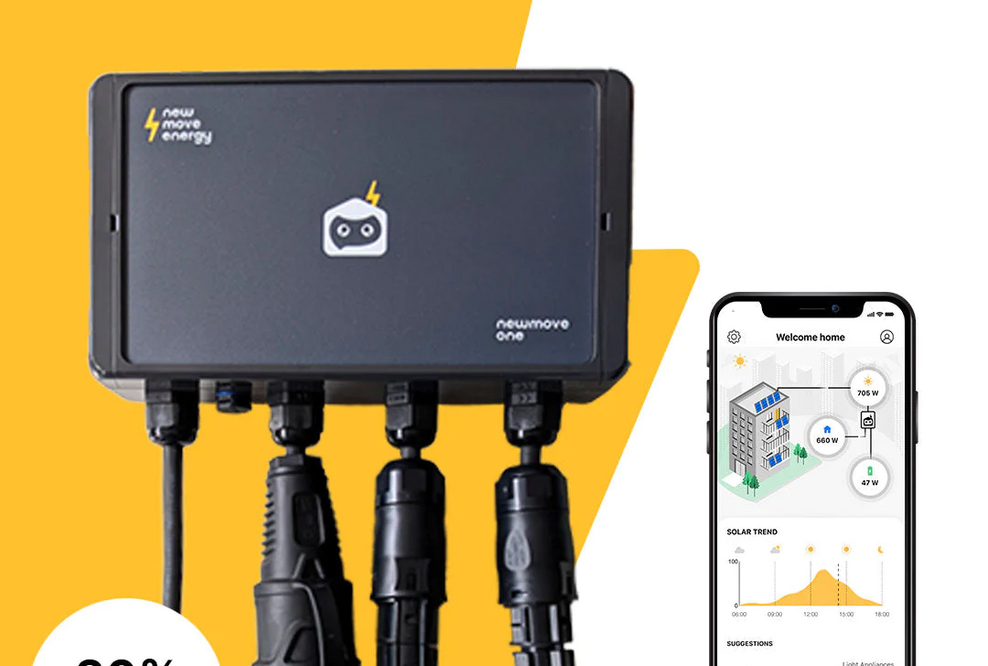 Das smarte newmove System kombiniert kleine PV Anlagen mit der smarten newmove App